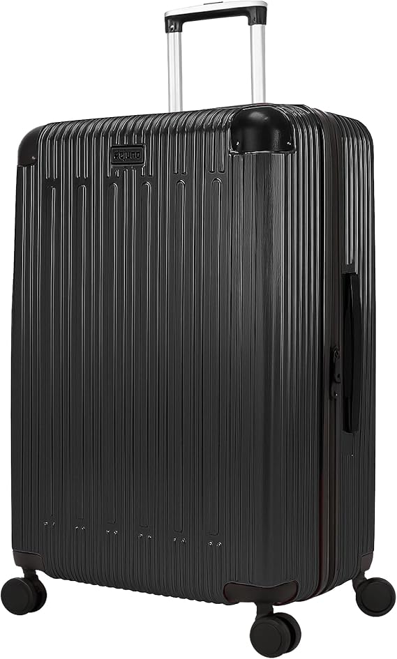 World Traveler Dejuno Cornwall 28-Inch Lightweight Hardside Spinner Luggage - Black