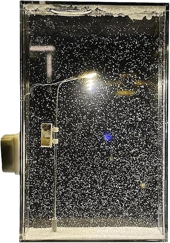 Lighted Up Snow Scene Streetlamp Christmas Scenery Nightlight Tabletop Ornament for Desktop Mantels Home Decoration Street Light Lamp
