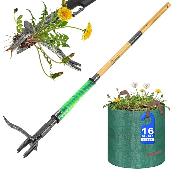 Weed Puller Root Remover Tool for Garden Lawn Yard, 110.5cm