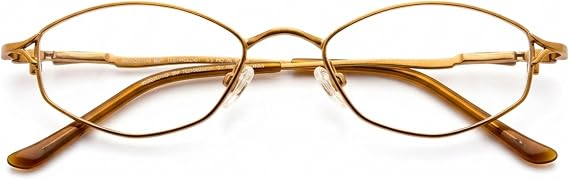 Optical Eyewear - Modified Oval Shape, Metal Full Rim Frame - for Women or Men Prescription Eyeglasses RX