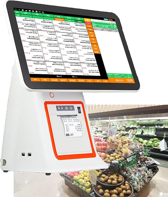 Kasa Fiskalna Typu Wszystko W Jednym Z Inteligentnym Ekranem Dotykowym,Dwurdzeniowy Procesor,8gb Pamięci Ram,128 Gb Pamięci Masowej, Do Handlu Detalicznego Restauracji. White