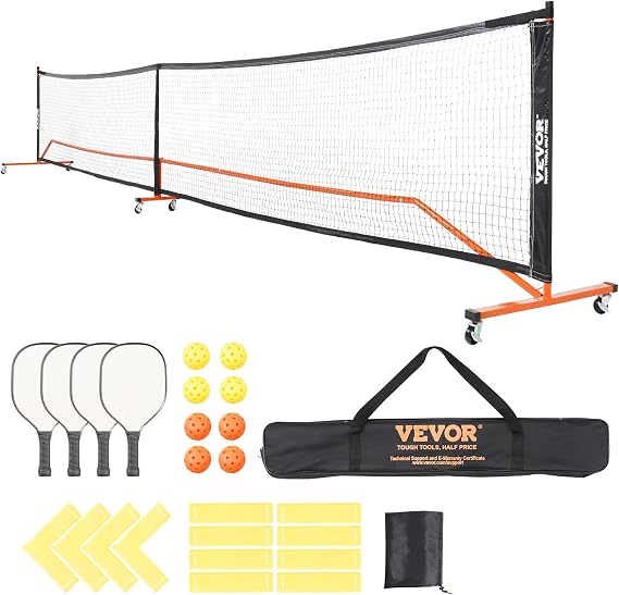 VEVOR Portable Pickleball Net System, 22FT Regulation Size Net