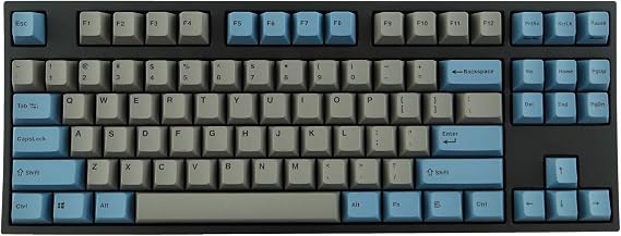 Leopold FC750R PD 87keys High-end Mechanical Keyboard MX Cherry Switch 1.5mm PBT (Grey/Blue, Black Switch)