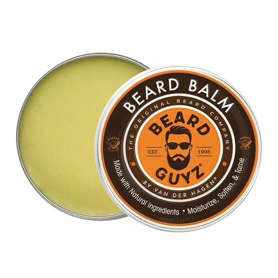 Beard Guyz Beard Balm Beard Conditioner and Styler for Men, Softens, Tames, and Moisturizes Facial Hair, 2.25 oz