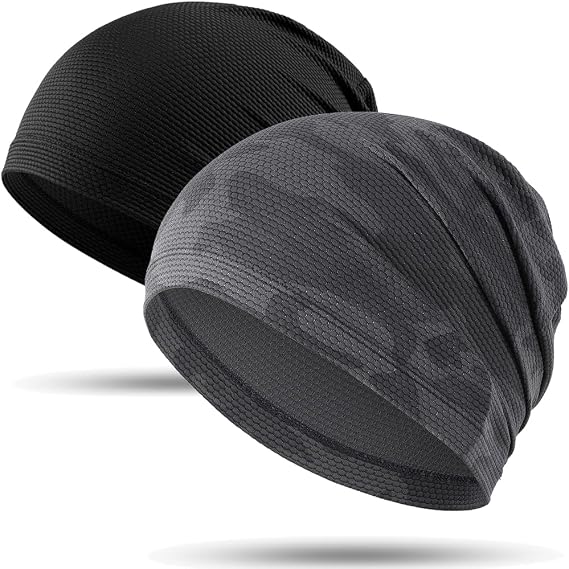 WTACTFUL 1Pack / 2 Pack Cooling Skull Caps for Men Women - Lightweight Breathable 3D Mesh Running Caps for Cycling & Summer
