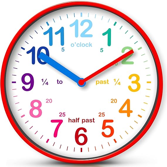FB FunkyBuys Kids Wall Clock - 10 Inches Clock for Learning Time