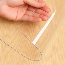 AHWEKR 10x10 in Office Desk Blotter Mat Clear Plastic Table Protector Cover Pad PVC Transparent Topper Surface Proection Pad Anti Scratch Table Mat Glass Dinner End Waterproof Easy Clean