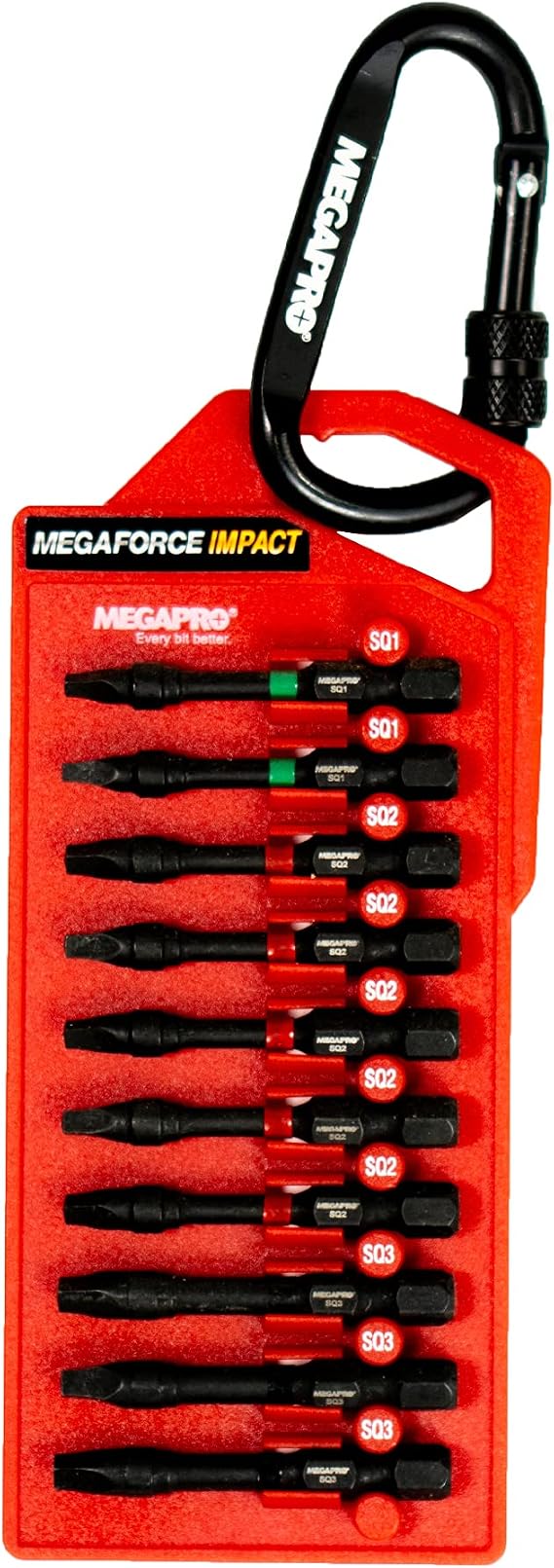 MegaPro 9BP-I-S253 2" Impact Assorted Square Bits