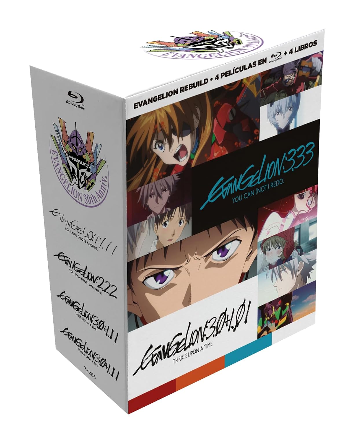 Evangelion Rebuild. 1.11 · 2.22 ·3.33 · 3.0+1.11. Colección Completa de Peliculas. Blu-ray.