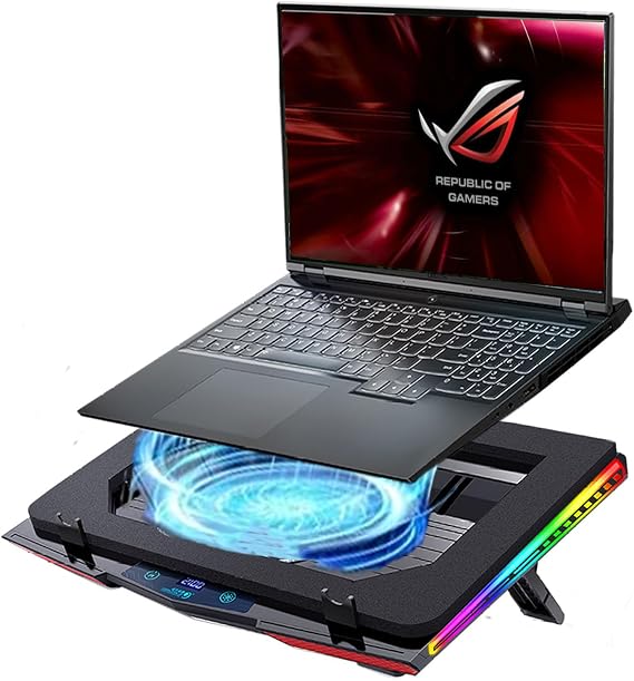 Cooling Pad for Asus ROG Strix Scar 16 Gaming Laptop,It is a Heat Dissipation Monster with Powerful Turbo Fan Can Fast Cooling,RGB Light Mode