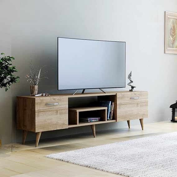 deryadekor IRMA TV STAND WALNUT