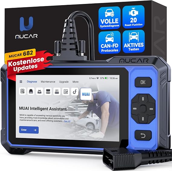 mucar OBD2 Diagnostic Device 682 Car Diagnostic Tool with Full System Diagnostics + 20 Reset Function Car Diagnostic Device for Active Testing CANFD