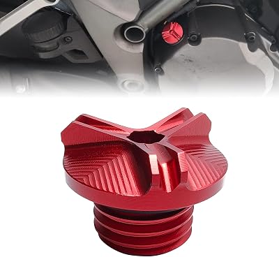 Motorcycle Oil Filler Cap Replacement for Honda CBR1000RR CBR600RR CBR500RR CBR900RR Redel 300 500 CMX300 CMX500 CBR650R, CNC Aluminum Engine Oil Filler Plug Cover Screw AccessoriesRed