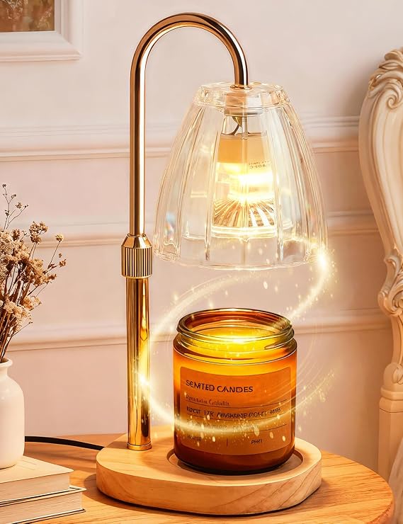 Candle Warmer Lamp with Timer Dimmable Candle Warmer Birthday Gifts for Women Mom Sister, House Warming Gifts New Home Room Decor, Height Adjustable Wax Melts Warmer for Jar Candles