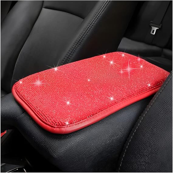 Moly Magnolia 11.8 x 8.5 Inch Console Armrest Pad, Red