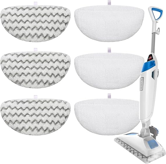S2U Bissell Steam Mop Pads, 6-Pack, Fit Powerfresh1940/1806