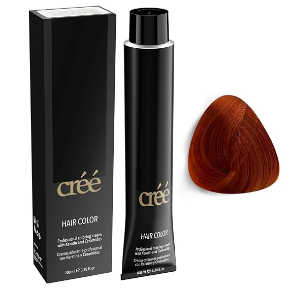 Cree Professional 8.44 - Intense Copper Light Blond Permanent Hair Color - Long Lasting, Rich Vibrant - Gray Coverage 100ml - 3.4 fl.oz.