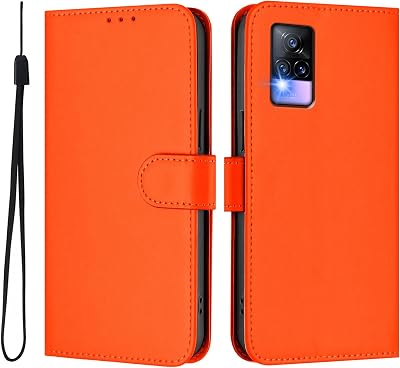 Leather Phone Case for Vivo V20 Cover PU Leather Flip Wallet Case for Vivo V20 with Card Slot Holder Stand Shell for Women Men Anti-Fall Shockproof Cover Compatible with Vivo V20 Cover 4