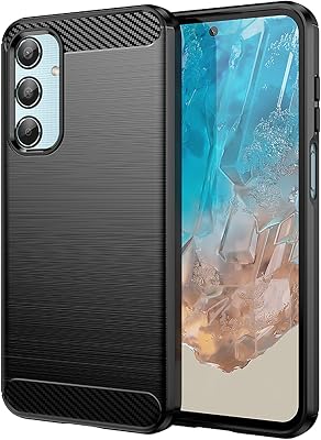 Case Made for Samsung Galaxy M35 5G Case, Carbon Fiber Texture Design Cover Anti-Scratch Shock Absorption Case for Samsung Galaxy M35 Case 2024 Black