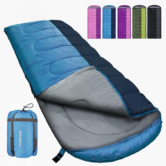 0 Degree Sleeping Bags Waterproof for Adults Machine Washable Cold Weather Sleeping Bag with Compression Sack for 3-4 Season Camping