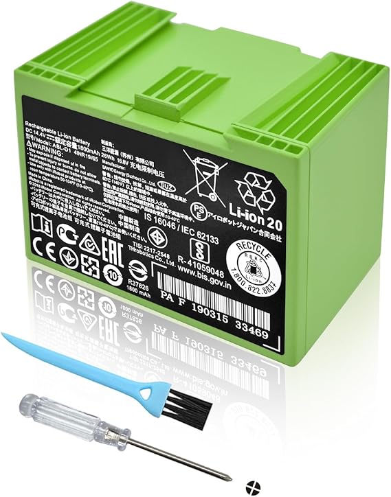 ABL-D1 Battery for iRobot Roomba i7 j7 e5 e6 e5150 e5152 e6198 and i3 i3+ 3150 3550 i4 4150 i4+ 4550 4552 I7 i7158 i7+ 7150 7550 J7 J7+ i8 i8+ Replacement Lithium Ion Battery for Roomba e and i Series