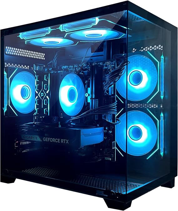 ALCPOK Gaming PC Desktop Core i5-14400F (Up to 4.7GHz) | RTX 5060Ti 8GB | 32GB DDR4 RAM 1TB NVMe PCIe 4.0 SSD | 750W PSU | ARGB Fans Prebuilt Tower Computer for Gaming, Streaming, Content Creation