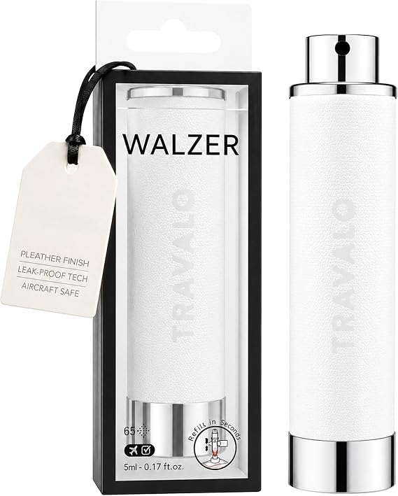 Travalo Walzer Refillable Perfume Atomizer, Pocket-Size, Leak-Proof - White