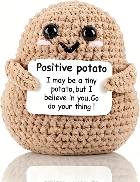 Positive Toy Cute Potato Knitted Plush Toy With A Funny Big Bottomed Design Perfect As A Stress relief Decoration Or Party Prop