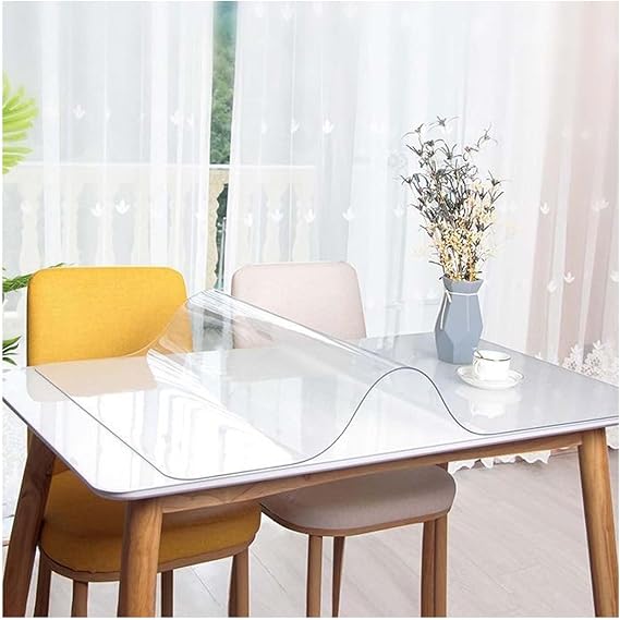 Clear Transparent Table Top Protector, Table Protector for Dining Room Tables Thick 2mm Transparent Table Cloth Desk Table Pad, Spill-Proof, Stain Resistant (40x60cm/16x24in)