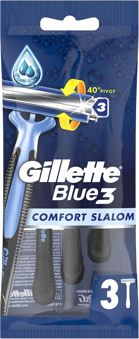 Gillette Blue3 Slalom Use Horse Razor 3-pack