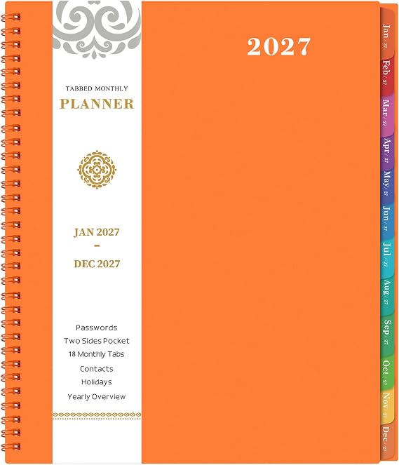2027 Monthly Planner - JAN 2027 - DEC 2027, 9" x 11"