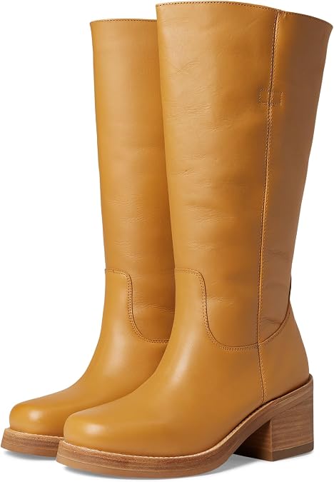 Dingo Womens Vagabond Round Toe Pull On Casual Boots Knee High Mid Heel 2-3"