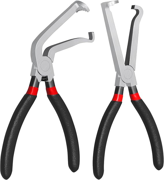 Electrical Disconnect Pliers, 37960 & 37980 Electric Disconnect Plier, 60 Degree Curved Jaw & Straight Automotive Tools for Connector Push Plugs Fuel Line Removal Car Repair