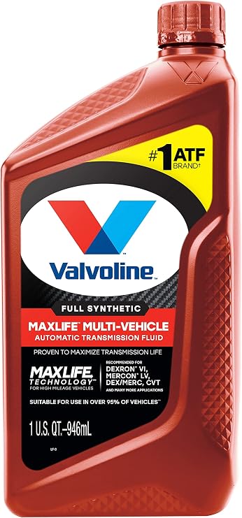 Valvoline VV324 Full Synthetic Multi-Vehicle Automatic Transmission Fluid, 1 Quart, 32 fl. oz