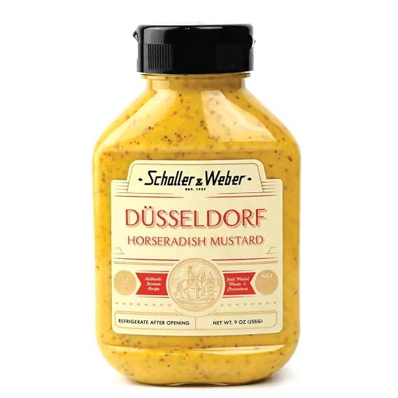 Schaller & Weber Dusseldorf Horseradish Mustard, 9 Oz Squeeze Bottle (1pk)