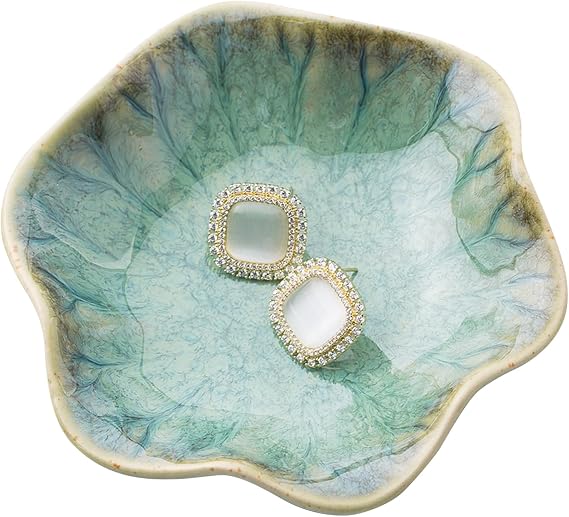 1Pcs Ceramic Jewelry Dishes, Decorative Trinket Trays, Small Ring Dishes