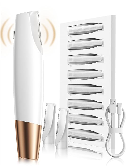 Dermaplane Razor for Women Face: Sonic Dermaplaning Tool for Silky Skin
