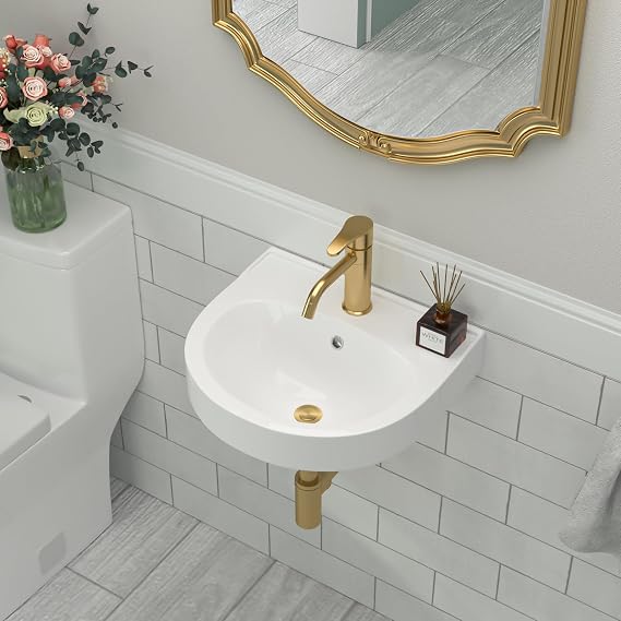Wall Mount Bathroom Vessel Sink Space Saving