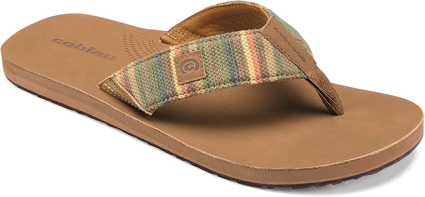 Cobian Campo Del Sol Zarape Men's Premium Leather Flip Flops