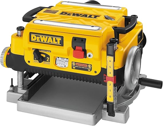 DEWALT Planer, Thickness Planer, 13-Inch, 3 Knife for Larger Cuts, Two Speed 20,000 RPM Motor, Corded (DW735)