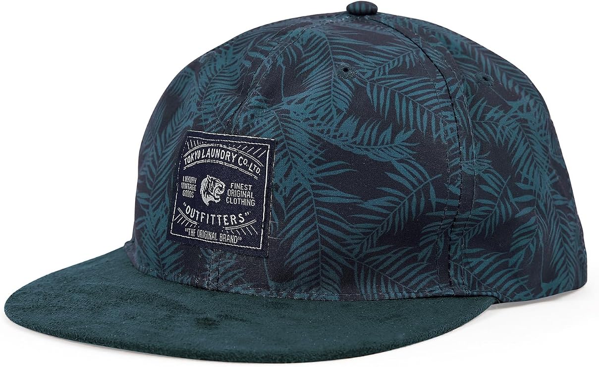 Tokyo Laundry Men's Flat Peak Snapback Baseball Cap Hat