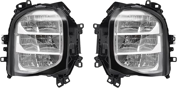 LED Headlight Assembly Left+Right Side for 2022 Mitsubishi Outlander, Driver & Passenger Side Head Lights Direct Replacement Headlamps Assy Set Assembly (Left+Right)