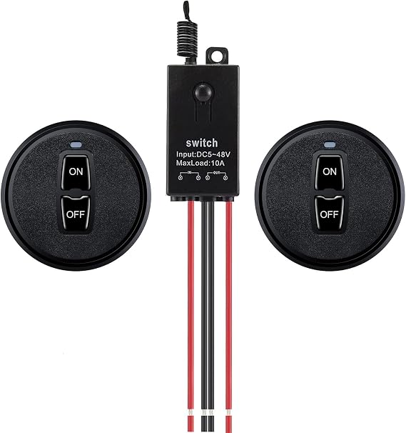 Mini Remote Control Switch,DC 12V/24V/48V/10A Relay,328FT Range
