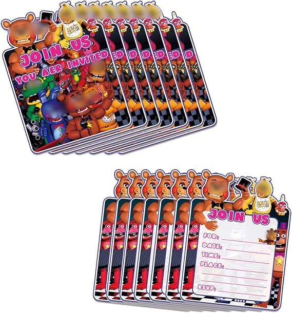 20Pack Five Nights Invitation Cards Five Nights Birthday Invitation Cards,for Kids Birthday Party Supplies