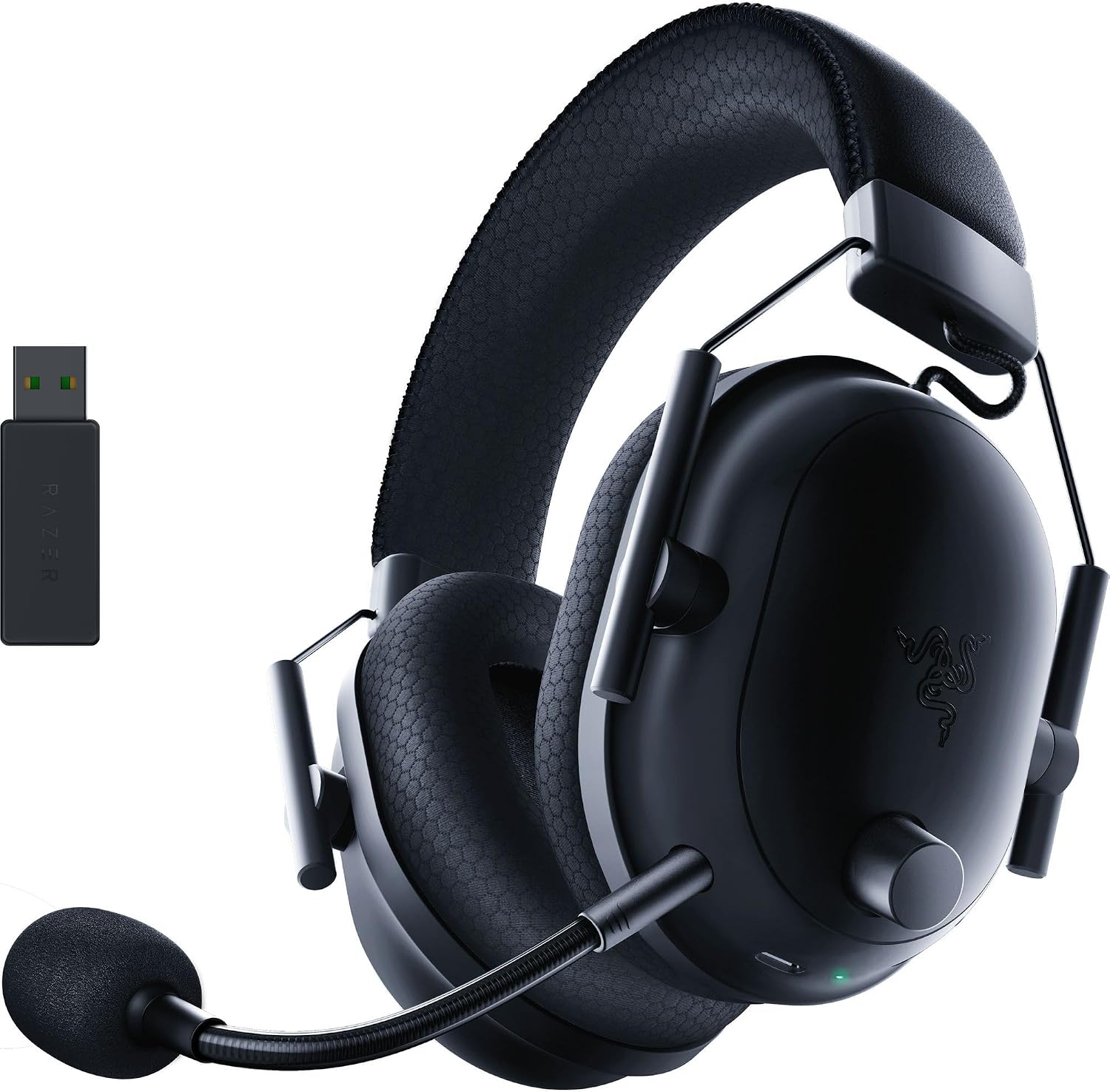 Razer BlackShark V2 Pro 2023 - PC Premium Wireless E-Sports Headset HyperClear Super Broadband Microphone, TriForce Titanium 50mm Driver, HyperSpeed Wireless, 70 Hours Battery Black