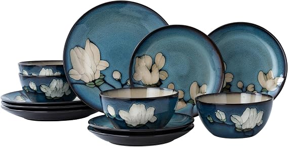 Blue Stoneware Dinnerware Set