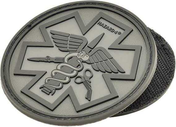 Hazard 4 (PAT-PMD-BLK) Battle(TM) Paramedic Rubber Patch - Black