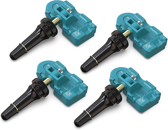 MORESENSOR Signature Series 433MHz TPMS Tire Pressure Sensor 4-Pack | Preprogrammed for Select 850+ European/American Brand Models | Replacement for 56029398AA | Snap-in | NX-S033-SN-4