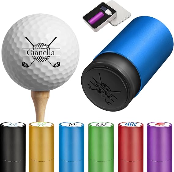 Custom Golf Ball Stamp Personalized with Logo Name Monogram Reusable Waterproof Golf Ball Marker Golf Accessories for Men Father's Day Birthday Christmas Golf Gifts for Golfers Lovers Dad Husband