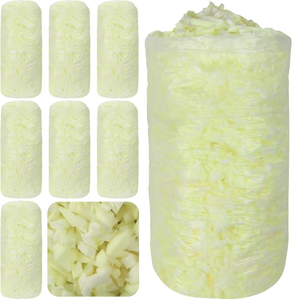 Frienda 40lbs Bean Bag Filler Bulk, Memory Foam Filling, Shredded Soft Foam Filler Stuffing for Bean Bag Refill Pillow Dog Bed Chairs Couch Cushion Stuffed Animals Arts Crafts (Yellow)